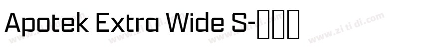 Apotek Extra Wide S字体转换